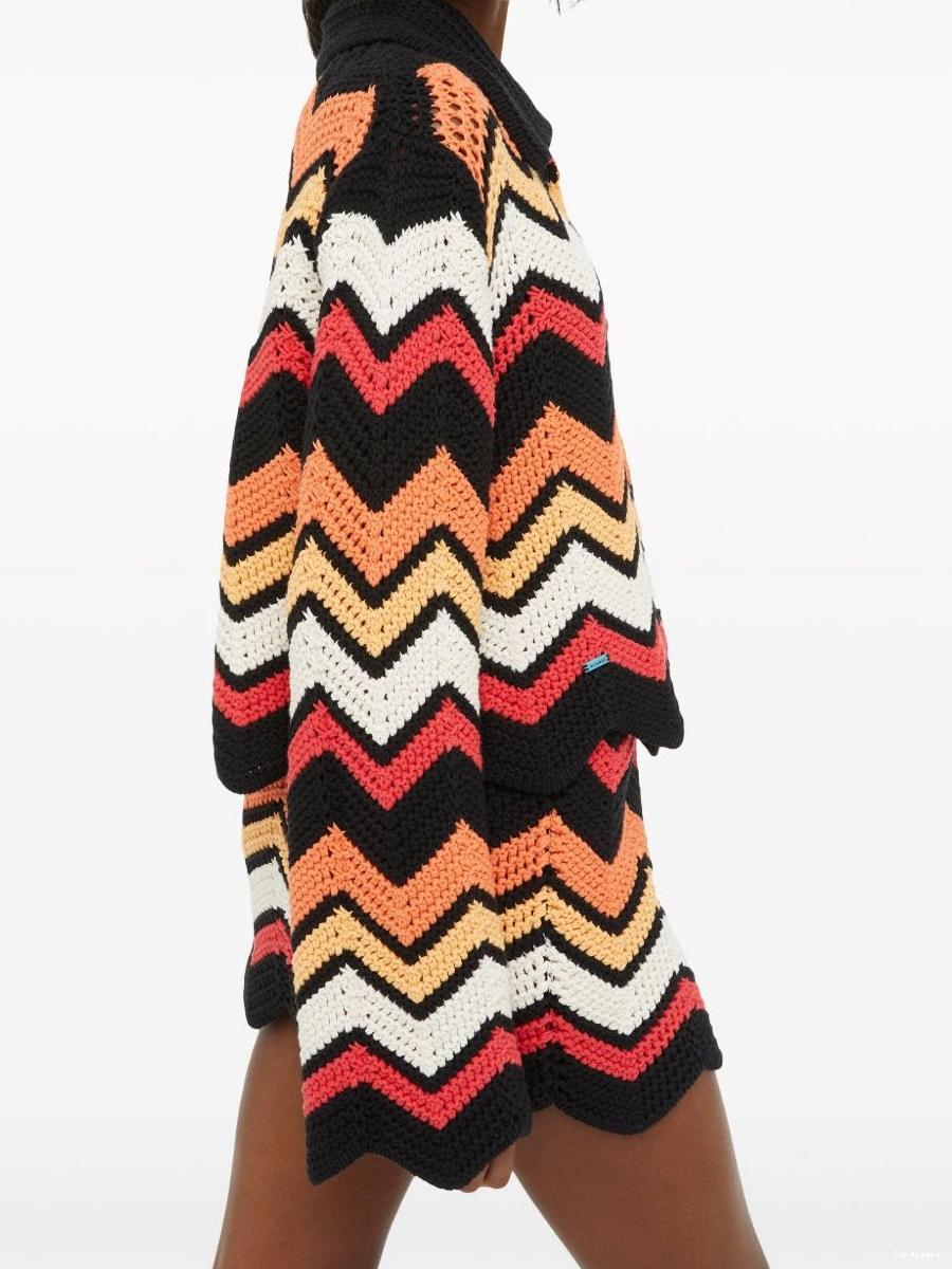 Cheap Kaleidoscopic Alanui Women jacket knitted chevron 0406